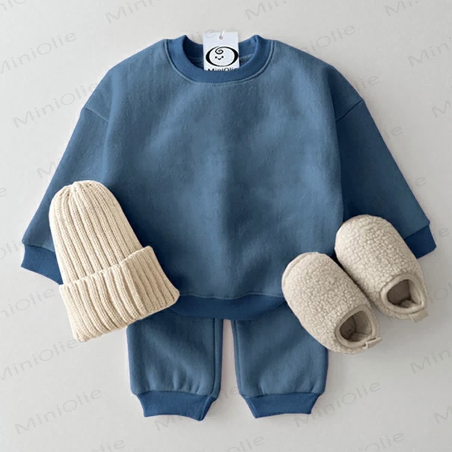 Personalized Football Letter Baby 2-piece Set with Name Customization - Blue - 2-3T - image 4