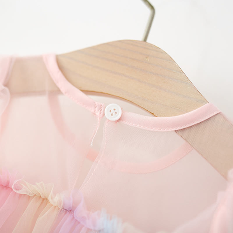 Toddler Glitter Bow Mesh Charming Dress - image 5