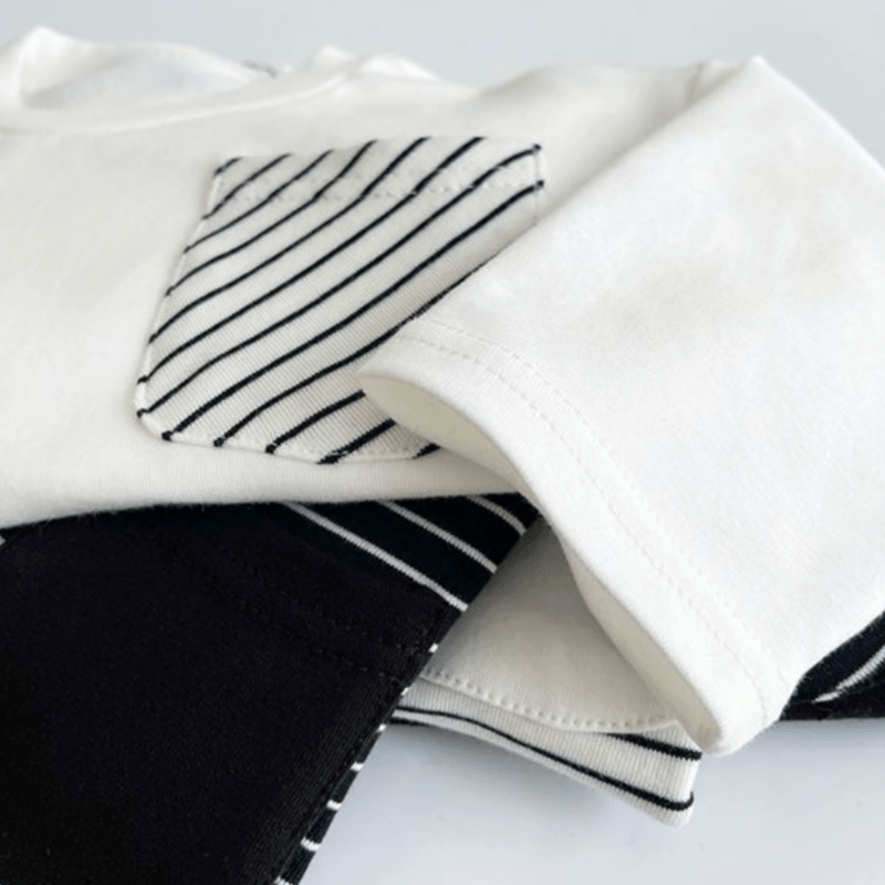 Toddler Striped Base Layer Simple T-Shirt - image 9