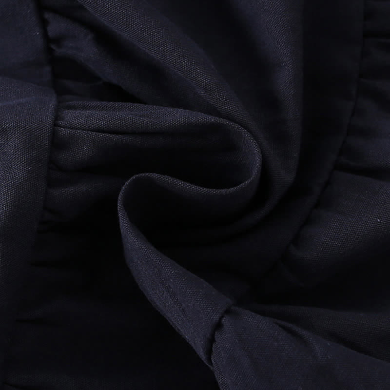 Toddler Kid Dark Blue Solid Color Dress - image 7