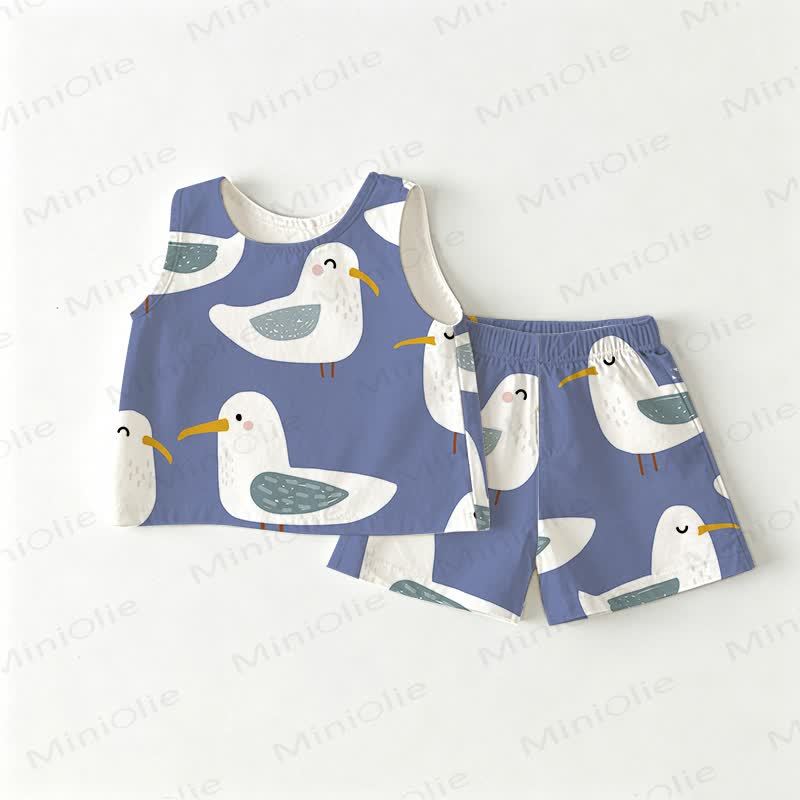 Baby Toddler Chick Blue Top and Shorts 2-piece Set - Blue - 3-4T - image 1