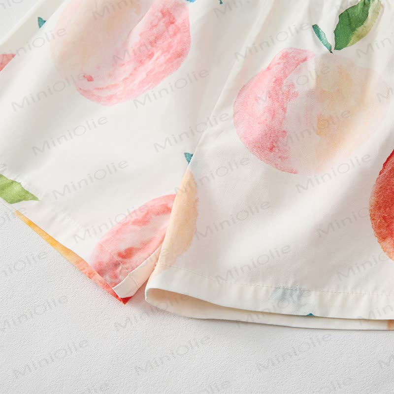 Baby Toddler Peach Yellow Top and Shorts 2-piece Set - image 7