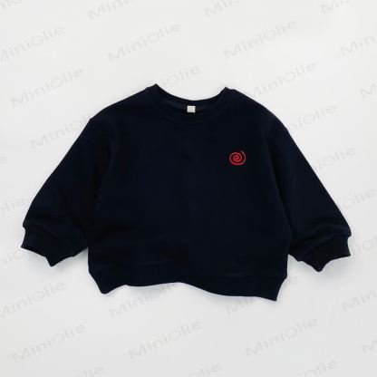 Toddler Round Neck Embroidered Sweatshirt - Black - 8Y - image 7