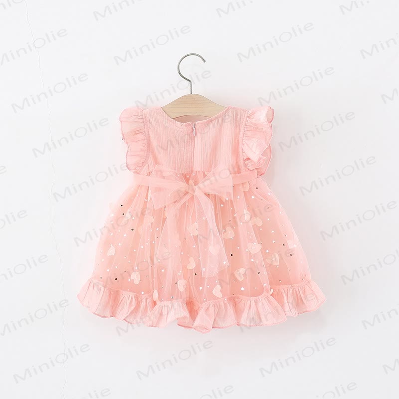 Toddler Heart Glitter Tulle Dress - image 2