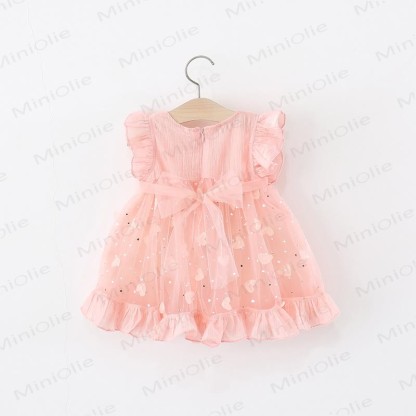 Toddler Heart Glitter Tulle Dress - image 2