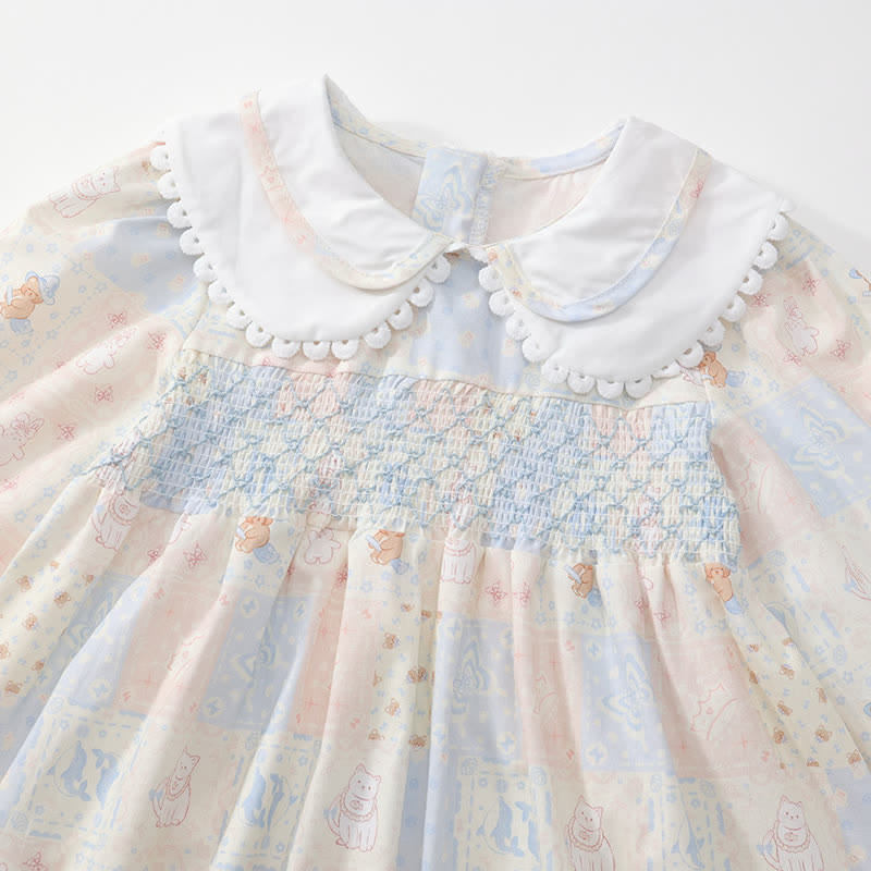 Toddler Lovely Animal Cat Plaid Dress - image 6