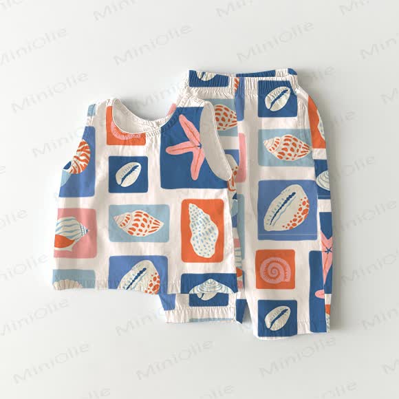 Baby Sea Shells 2-Piece Sleeveless Set - White - 2-3T - image 1