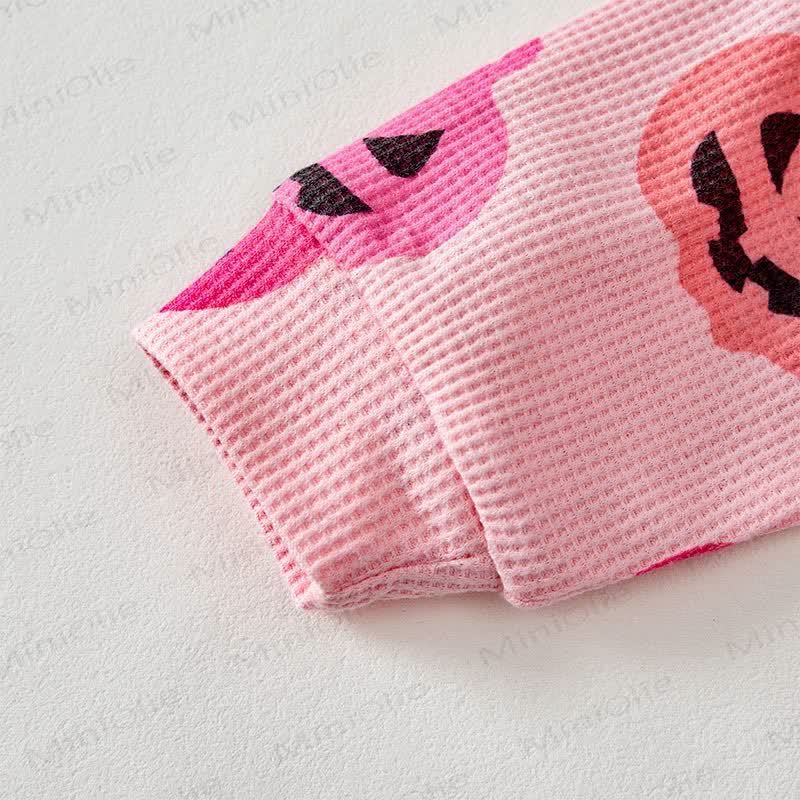 Baby Funny Face Pumpkin Pink Waffle 2-piece Set - image 5