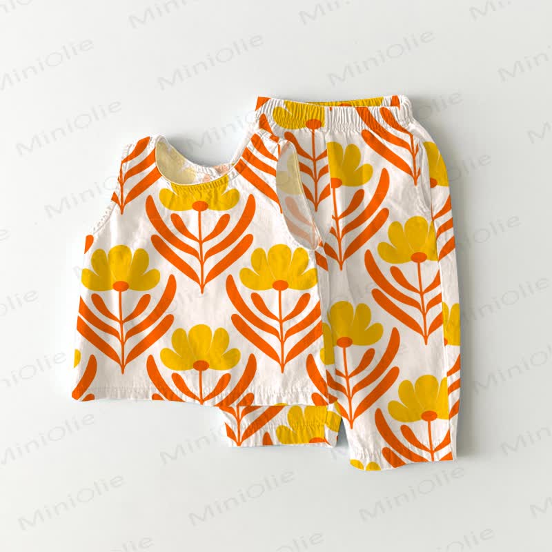 Baby Toddler White Flower Sleeveless Set - White - 3-4T - image 1