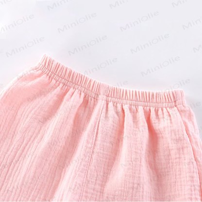 Toddler Girl Cotton Ruffle Solid Color Tank Top and Shorts Set  - image 10