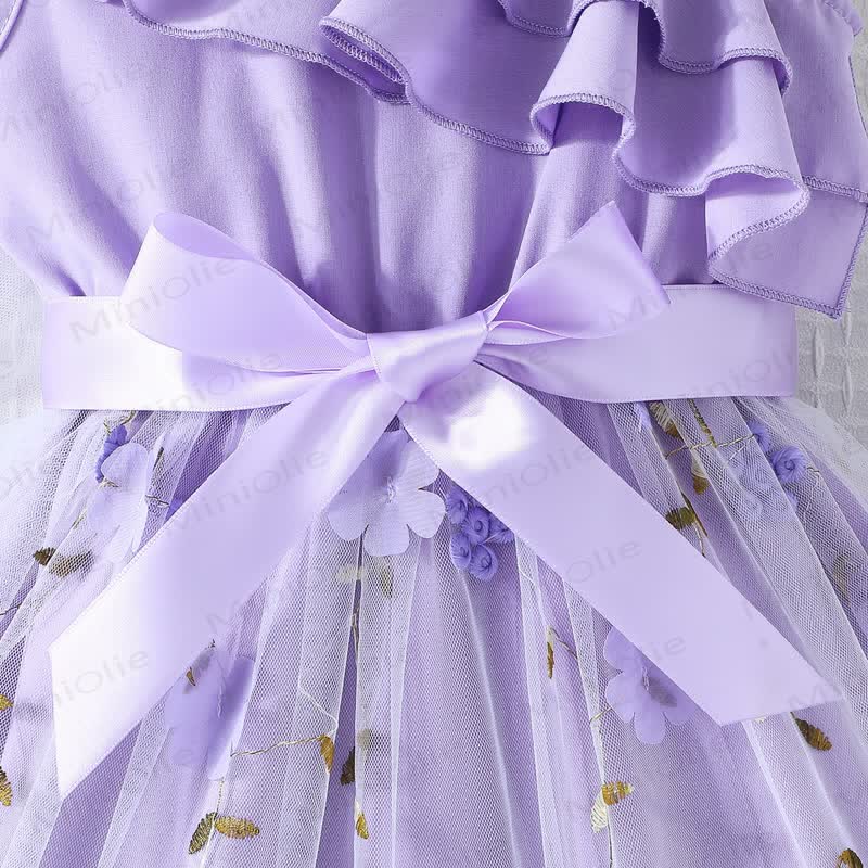 Toddler Flower Bow Tulle Charming Dress - image 14