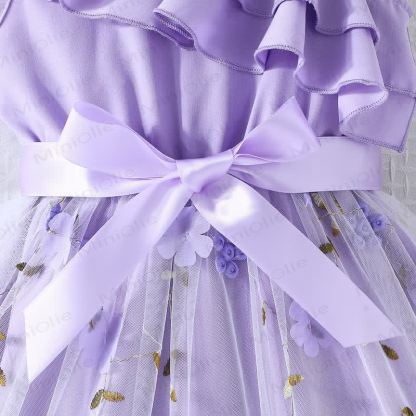 Toddler Flower Bow Tulle Charming Dress - image 14
