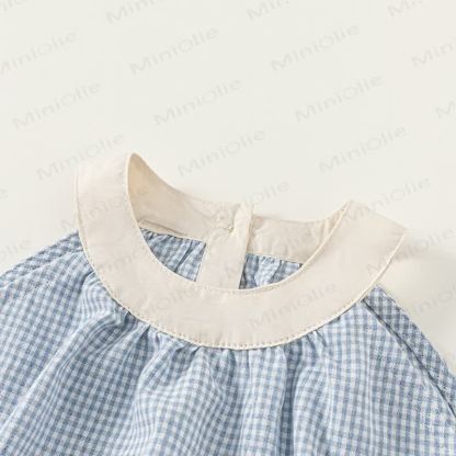 Toddler Blue Plaid Sleeveless Dress - image 5