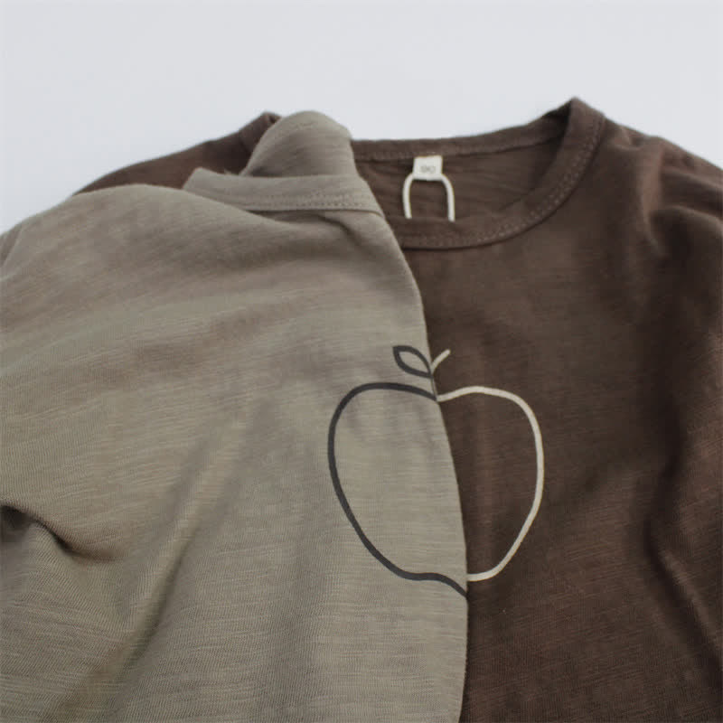 Toddler Apple Simple Drawing T-Shirt - image 3