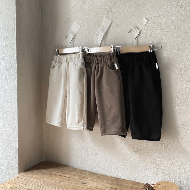 Baby Boy Fleece Solid Color Pants - image 2