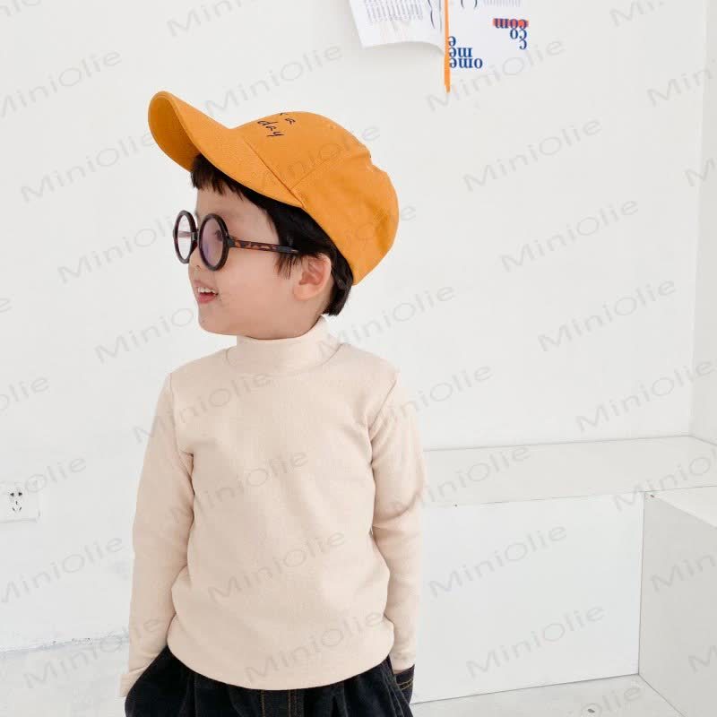 Toddler Retro Solid Color Soft T-shirt - Apricot - 9-11T - image 10