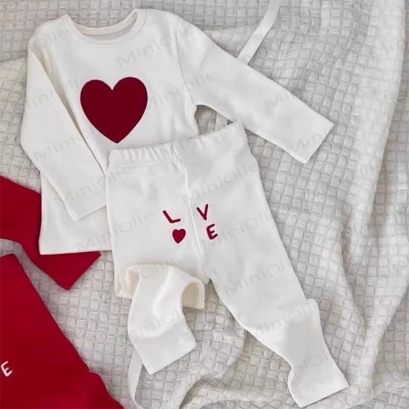 LOVE Baby Toddler Girl 2-piece Set - White - 5-7T - image 4