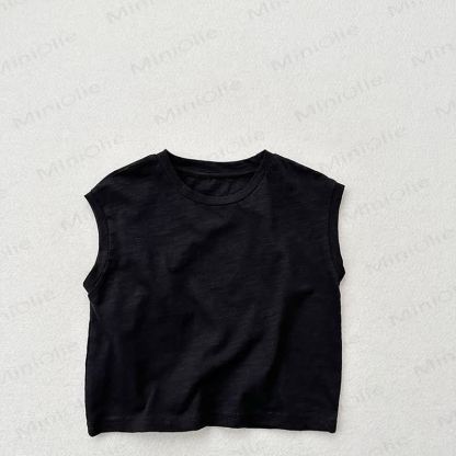 Toddler Solid Color Tank Top T-shirt - Black - 7-9T - image 15