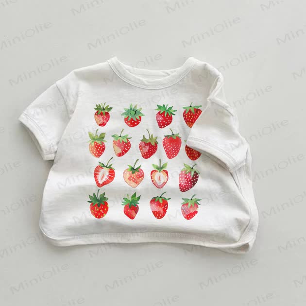 Baby Strawberry White T-shirt - White - 18-24M - image 1