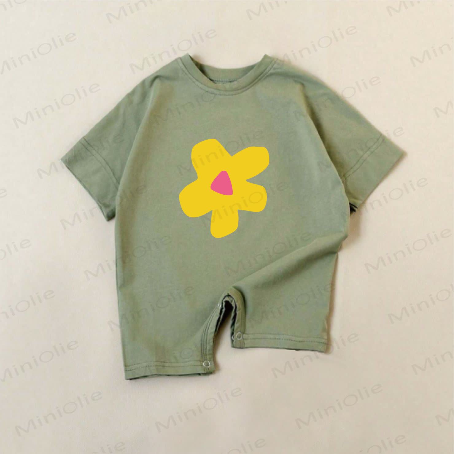 Baby Green Flower Romper - Green - 18-24M - image 1