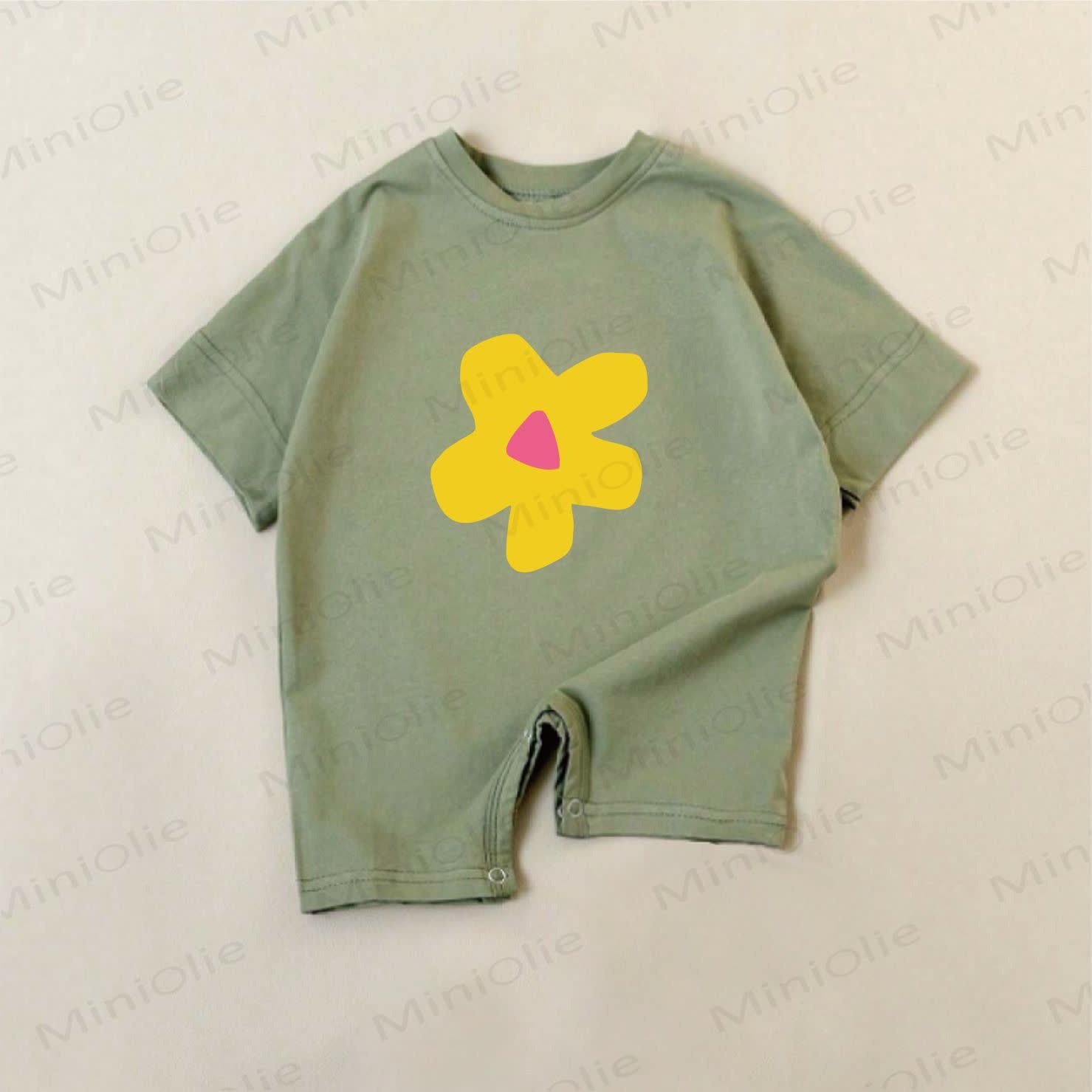 Baby Green Flower Romper - Green - 18-24M - image 1