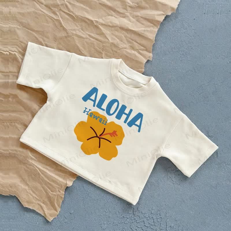 ALOHA HAWAII Baby Flower T-Shirt - White - 2-3T - image 1