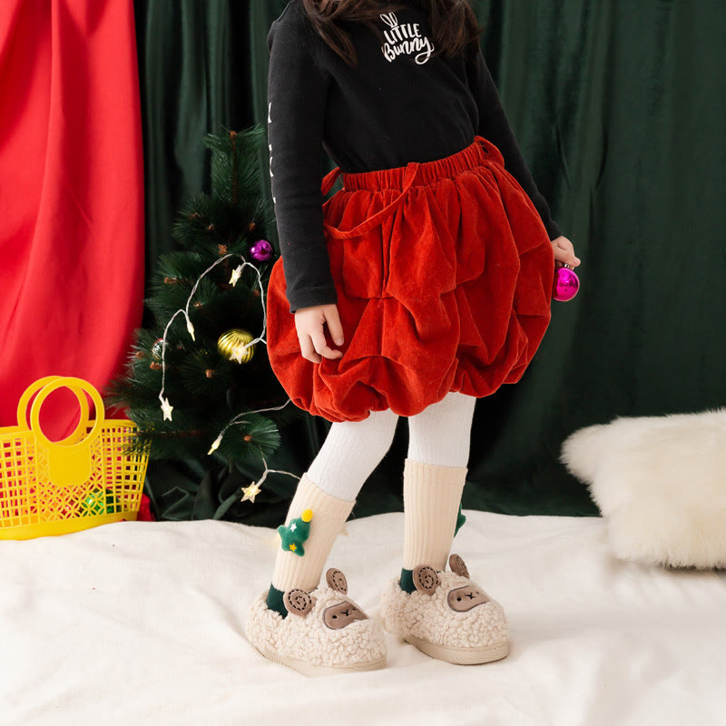 Baby Christmas 3D Doll Warm Floor Socks