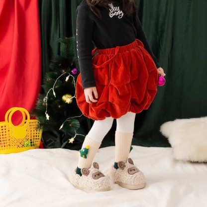 Baby Christmas 3D Doll Warm Floor Socks