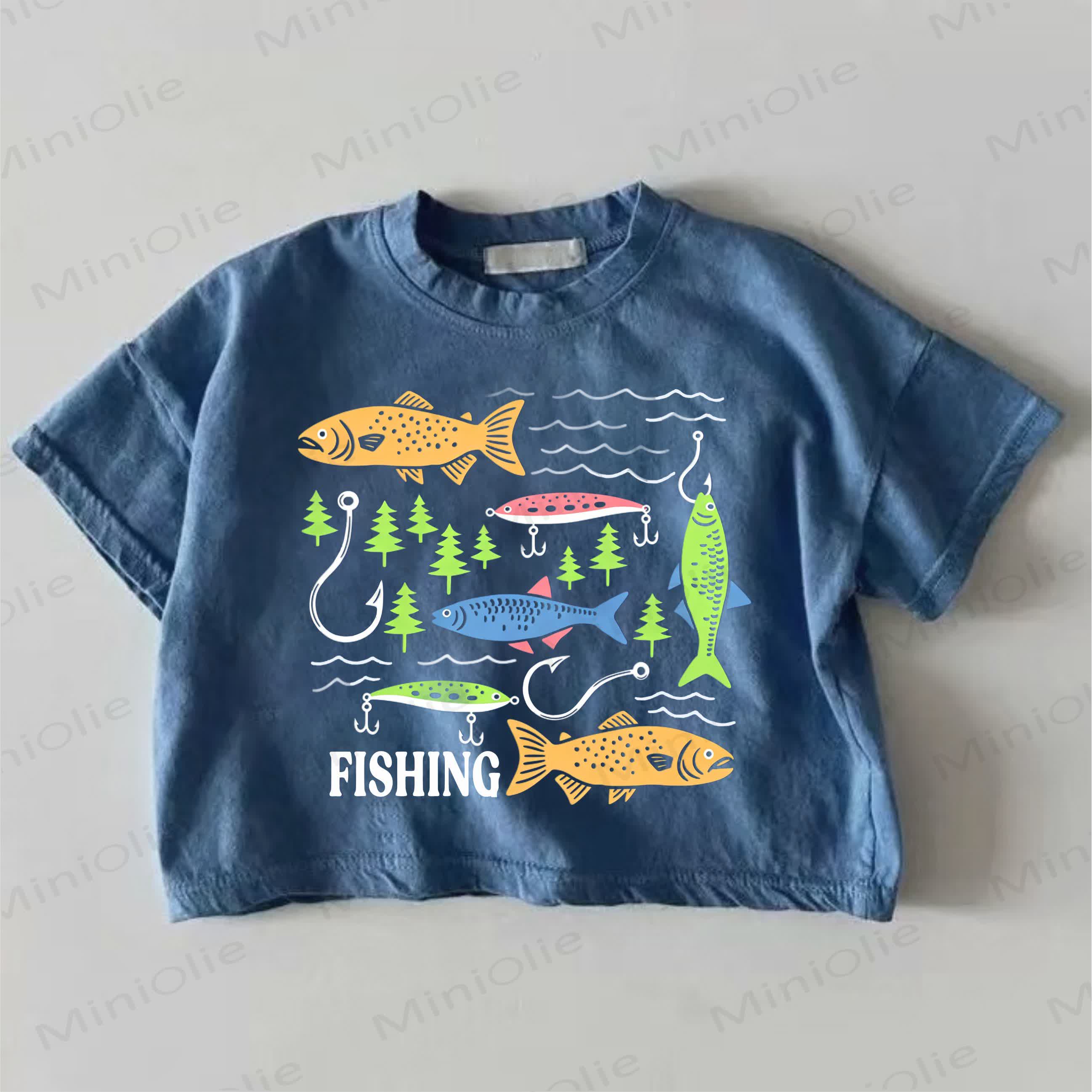 FISHING Baby Blue T-shirt - Blue - 18-24M - image 1