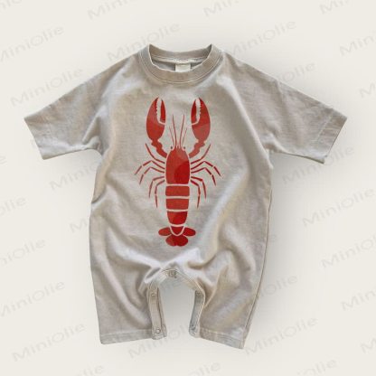 Baby Big Lobster Grey Romper - Warm Grey - 18-24M - image 1