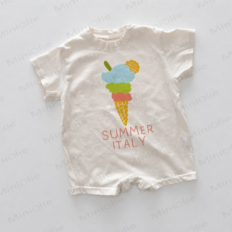 SUMMER ITALY Baby White Fish Print Romper - White - 18-24M - image 1