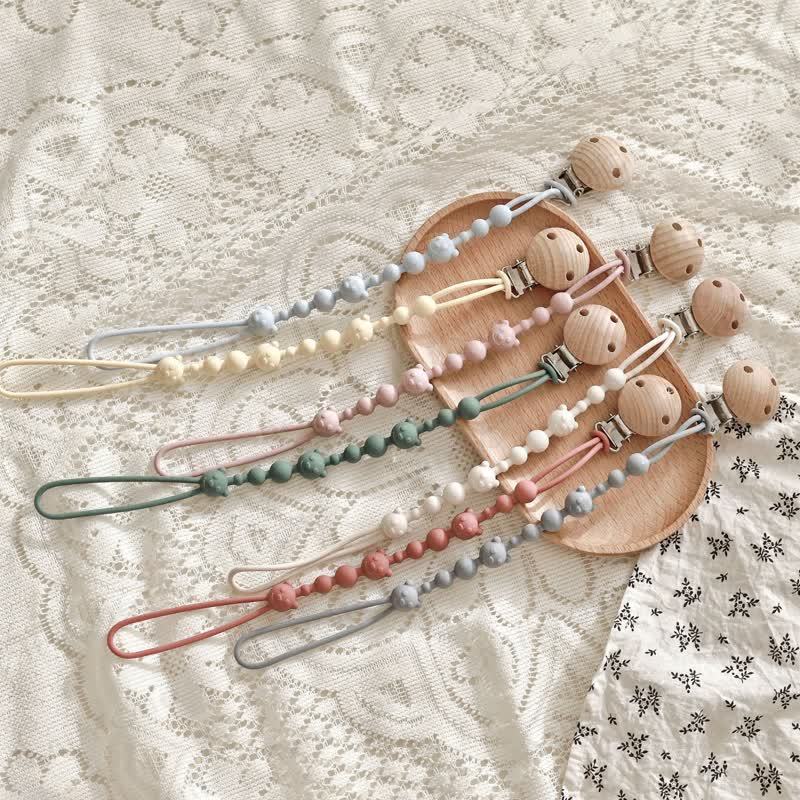 Baby Silicone Bear Pacifier Clip - image 5