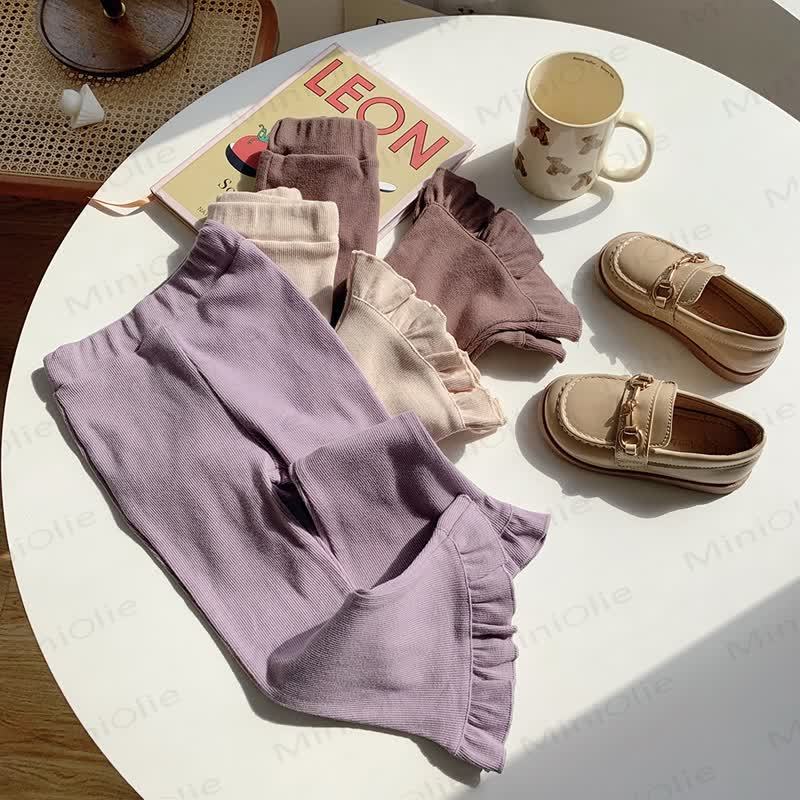 Toddler Solid Color Bell-bottomed Pants - image 6