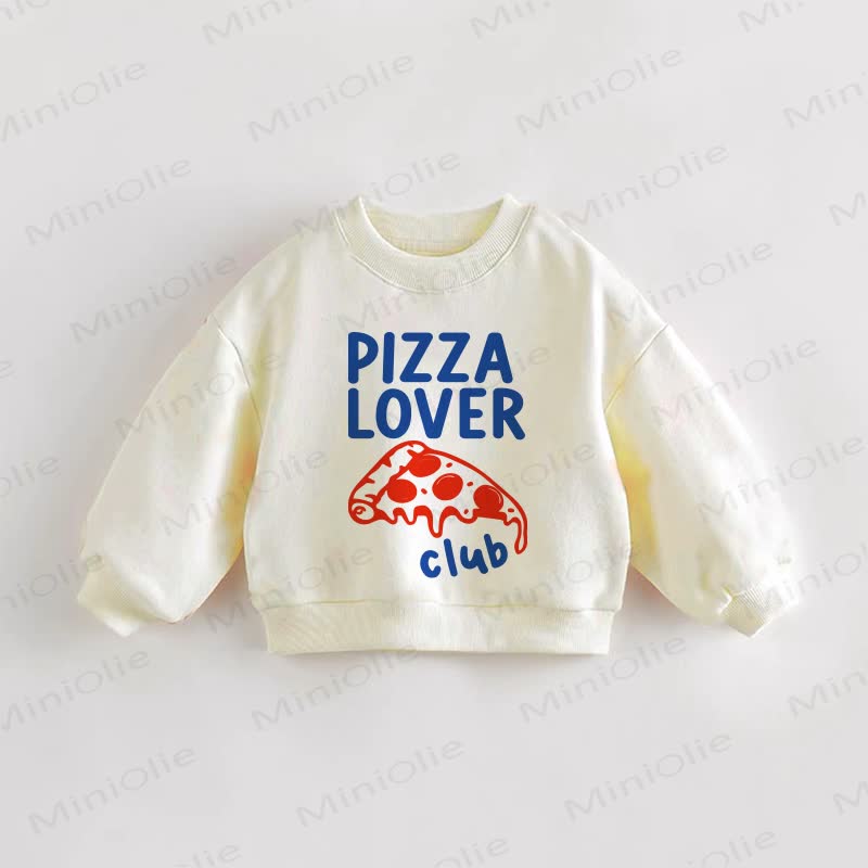 PIZZA LOVER CLUB Baby Toddler Cream Sweatshirt - Cream - 3-5T - image 1