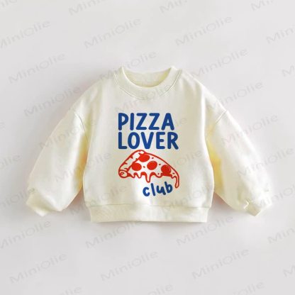 PIZZA LOVER CLUB Baby Toddler Cream Sweatshirt - Cream - 3-5T - image 1