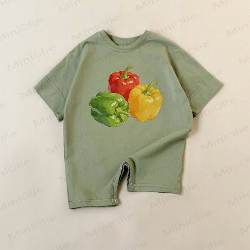 Baby Bell Peppers Green Romper - Green - 18-24M - image 1
