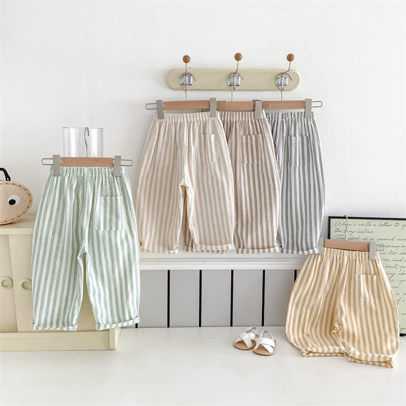 Baby Toddler Vertical Striped Minimalist Pants - image 4