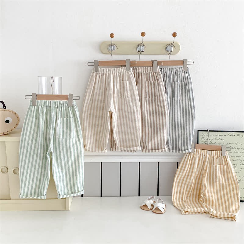 Baby Toddler Vertical Striped Minimalist Pants - image 4