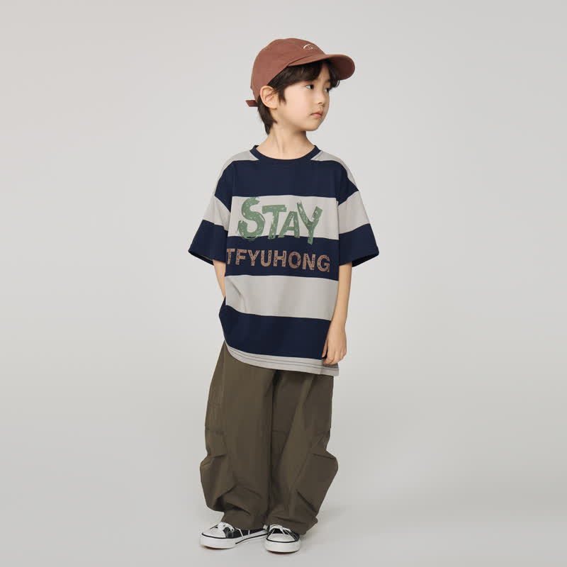 Kid Boy Plain Worker Loose Pants - image 13