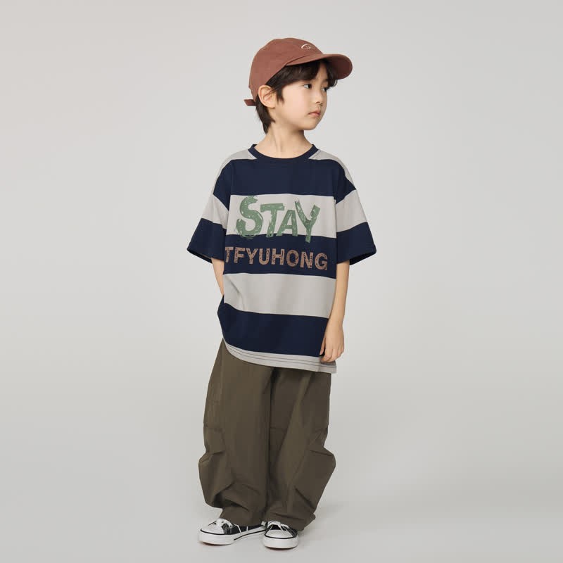 Kid Boy Plain Worker Loose Pants - image 13