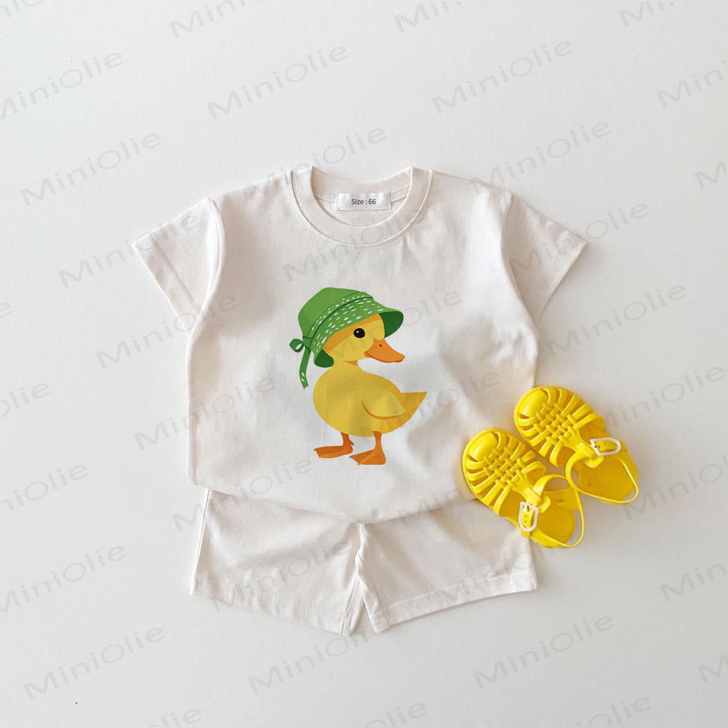 Baby Hat Duck White 2-piece Set - White - 18-24M - image 1
