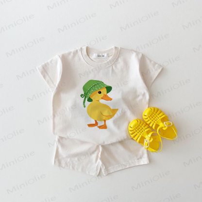 Baby Hat Duck White 2-piece Set - White - 18-24M - image 1
