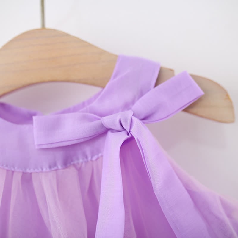 Toddler 3D Flower Bow Tulle Charming Dress - image 3