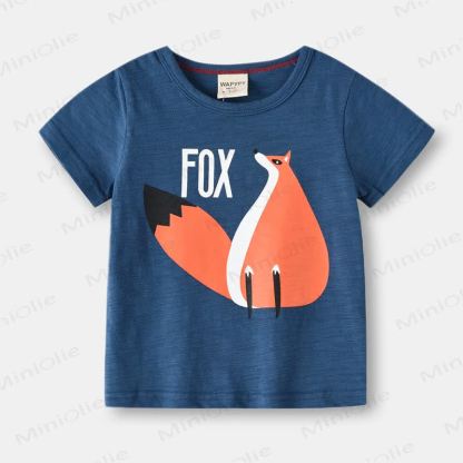 Toddler Boy Car Fox Fashion T-Shirt - Navy Blue - 8Y - image 11