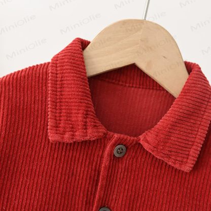 Baby Solid Color Corduroy Cargo Romper - image 8