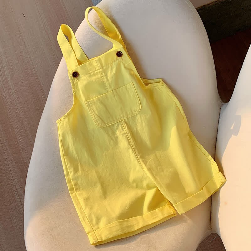 Toddler Solid Color Youthful Overalls - Yellow - 10Y - image 21