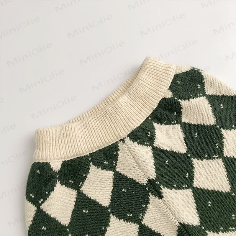 Toddler Knit Diamond Cardigan/Pants - image 8