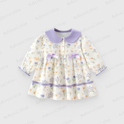 Baby Toddler Girl Flower Animal Dress - Purple Flower Bow - 8Y - image 7