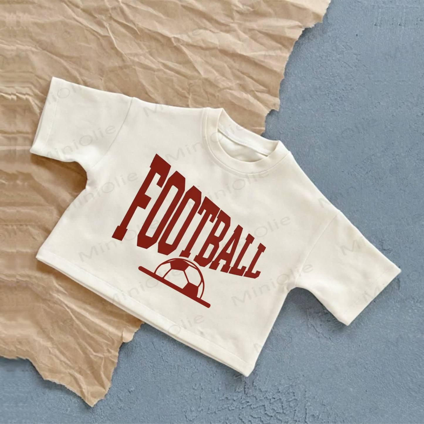 FOOTBALL Baby Football Print White Casual T-Shirt - White - 2-3T - image 1