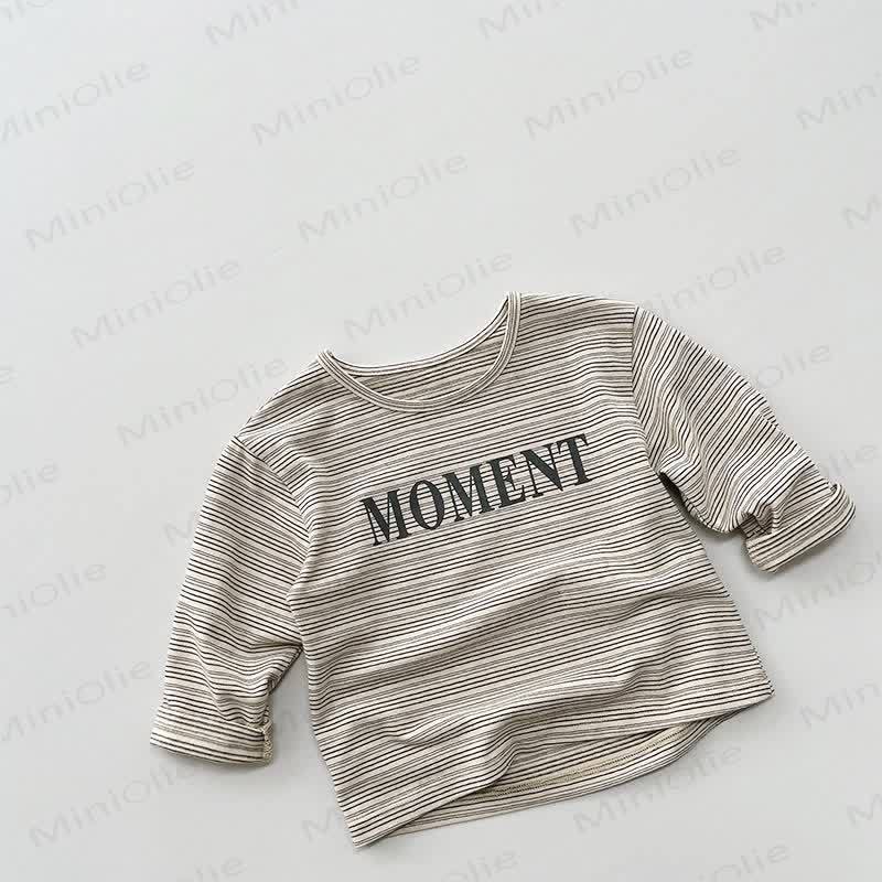 MOMENT Toddler Letter Printed T-Shirt - Stripe - 8Y - image 9